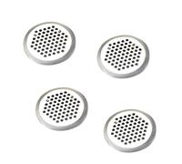 Griglia di ventilazione, 4 Pcs Griglia di Ventilazione Circolare, Acciaio Inox Rotondo Griglia di Ventilazione, per Armadi, Guardaroba, Librerie, Ecc
