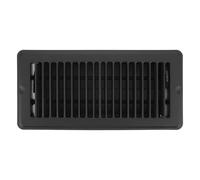 Griglia di Ventilazione a Pavimento 4x10 in Alluminio Nero | Leve Regolabili per Flusso D’aria, Montaggio a Filo, Bordi Lisci e Profilo Basso