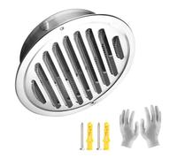 Griglia di ventilazione a sfera, Griglia di ventilazione rotonda con griglia di ventilazione piatta for la circolazione dellaria(304)