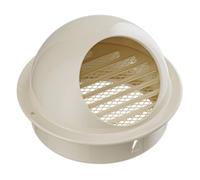 Griglia di Ventilazione A Sfera in Acciaio Inox Griglia di Aerazione Calibro 60/70/80/100 Mm Coperchio Griglia Aerazione Cappuccio A Griglia di Ventilazione Rotonda Esterno(Bianco,120mm)
