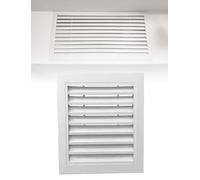 Griglia di ventilazione a timpano esterna in alluminio con persiane quadrate for soffitta, garage, tetto, parete, porta(11.8x15.7in-30x40cm)