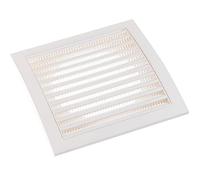 Griglia di Ventilazione Bianca Ø 125 mm con Flangia, Griglia di Chiusura, Protezione Dagli Insetti, in Plastica ABS