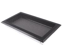 Griglia di ventilazione camino Griglia Griglia ad aria calda 16 x 32 cm NERO