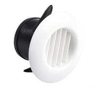 Griglia di ventilazione circolare bianca e nera per tubi da 75 mm a 200 mm, tappo di copertura rotondo con pannello staccabile per montaggio a parete o a soffitto in cucina, bagno, ufficio (75 mm)