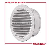 Griglia di Ventilazione Circolare in Alluminio Ø80 / 100 / 125 mm con Rete