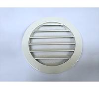 Griglia di Ventilazione Circolare in Alluminio bianca con Rete di protezione per la mandata e ripresa Aria esterna - diametro 200mm