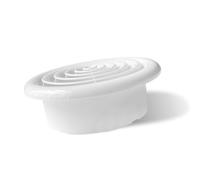 Griglia di ventilazione circolare in plastica ABS con feritoia fissa e zanzariera, una copertura semplice affidabile per fornire un flusso d'aria costante incontrollato varie stanze bianco 150mm/5.9"