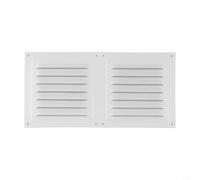 Griglia di ventilazione con schermo per HVAC e soffitto, copertura in acciaio inox 300 x 150 mm, finitura nera o bianca per uso interno ed esterno (bianco)