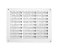 Griglia di Ventilazione con Zanzariera, Griglia Aerazione In Plastica, Griglia di Espulsione dell'aria, Colore Bianco, Made In Italy (Rettangolare L200mm H150mm)
