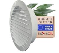 Griglia di ventilazione con zanzariera per camper, giardino, garage, growbox di scarico, aria condizionata, passaggio da parete, griglia di scarico, protezione dagli insetti (bianco, 150 mm)