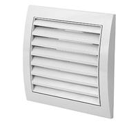 Griglia di ventilazione, diametro 100 mm, colore bianco, con valvola di ritorno, in plastica