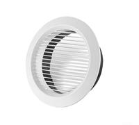 Griglia di ventilazione girevole regolabile in ABS 75 200 mm design rotondo per montaggio a parete interna o a soffitto con pannello di pulizia rimovibile (75 mm)