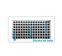 Griglia di ventilazione impulsión doppio rimbalzo bianco 200x100 mm bianco