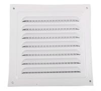 Griglia di ventilazione in acciaio inox, 150 x 150 mm, quadrata, per soffitto e parete laterale, per sistemi HVAC, antracite, nero o bianco (1 pezzo, bianco)