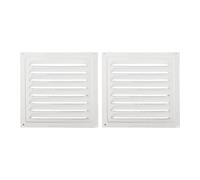 Griglia di ventilazione in acciaio inox, 20 x 20 cm, antracite o bianco, con schermo protettivo per soffitto o parete laterale, HVAC, controllo del flusso d'aria