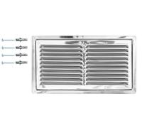 Griglia di Ventilazione in Acciaio Inox AISI 316 Amagnetico 32 x 18 cm, Griglia di Ventilazione Interna/Esterna, Griglia di Ventilazione Inox, Diffusore d'Aria in Acciaio Inox.