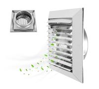 Griglia di ventilazione in acciaio inox da 150 mm, ammortizzatore per condotti di controllo del flusso d'aria e resistente alla corrosione, ideale per uso domestico e commerciale