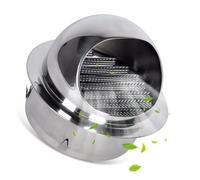 Griglia Di Ventilazione In Acciaio Inox Rotonda Ø 50 70 150 200mm Per Scarico A Parete Esterna, Scarico Cappa, Aria Frescaventilazione, Copertura Ventilazione Protezione Intemperie(60mm)