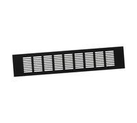 Griglia di Ventilazione in Alluminio 80x400mm - Aerazione Nera per Mobili