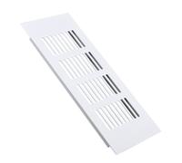 Griglia di Ventilazione in Alluminio Bianco, 50 mm di Larghezza, Rete Traspirante, Rettangolare, per Guardaroba, griglia di Ventilazione, scarpiera (50 x 450 mm)