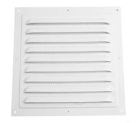 Griglia di ventilazione in alluminio bianco per condotti a parete e soffitto, registro di ventilazione quadrata per uso interno ed esterno, parti di raffreddamento per riscaldamento HVAC AC (200 x 200
