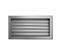 Griglia di Ventilazione in Alluminio con Alette curve che Vengono Spostate Tutte Insieme Nella Posizione Superiore 30 x 15 cm, Centrale o Inferiore per Dirigere di Conseguenza il Flusso d'Aria.
