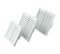 Griglia di ventilazione in materiale PP adatta for aperture a parete o a soffitto, colore bianco antiparassitario, 100 mm/125 mm/150 mm(125mm)