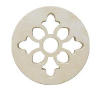 Griglia di Ventilazione in Pietra Leccese, Design Floreale, per Tubi da 100-150mm, con Rete Anti-insetti, Monteduro