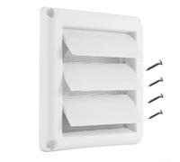 Griglia di ventilazione in plastica con schermo e viti progettata per una ventilazione esterna affidabile e controllo degli insetti (5 pollici)