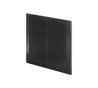 Griglia di ventilazione in plastica nera con rete a rete per casa cucina bagno