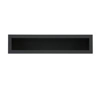 Griglia di Ventilazione Lineare per Camino in Metallo Verniciato Nero RAL 9005 | Design Moderno a Tunnel per Uscita Aria Calda | Presa d’Aria Elegante per Interni. (40 x 9 cm)