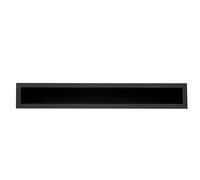Griglia di Ventilazione Lineare per Camino in Metallo Verniciato Nero RAL 9005 | Design Moderno a Tunnel per Uscita Aria Calda | Presa d’Aria Elegante per Interni. (80 x 9 cm)
