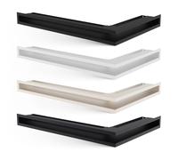 Griglia di ventilazione LUFT angolo sinistra 76,6x54,7x6 nero Slim