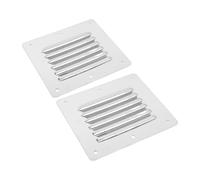 Griglia di Ventilazione Marina in Acciaio Inox 2 Pezzi per Caravan | Pannello Rettangolare, Resistenza alla Pioggia e Flusso Ottimizzato, Finitura Argento per Camper e Ambienti Esterni