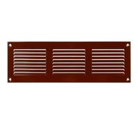 Griglia di ventilazione marrone con griglia per insetti, 300 x 100 mm, per riscaldamento e ventilazione, per interni ed esterni, senza viti