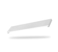 Griglia di ventilazione per forno o frigorifero bianca, ideale per tutti i tipi di mobili da cucina, larghezza 60 cm, dimensioni 59,8 x 12,4 cm, griglia in alluminio con 8 doghe - colore bianco -