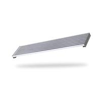 Griglia di ventilazione per forno o frigorifero in acciaio inox, ideale per tutti i tipi di mobili da cucina di 60 cm di larghezza, dimensioni 59,8 x 12,4 cm, griglia in alluminio con 8 doghe - colore
