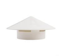 Griglia di ventilazione per tetto in PVC bianco, cappuccio rotondo adatto per tubi da 75-160 mm, copertura per bocchetta di scarico per canna fumaria, protezione contro gli uccelli, protezione dalla