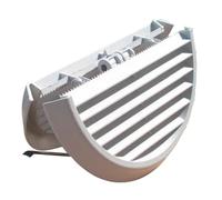 Griglia di ventilazione pieghevole DENTRO/FUORI Ø 186 mm in plastica con rete e