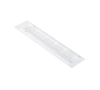 Griglia di ventilazione rettangolare in alluminio per mobili, scarpiere e cucine, con efficiente circolazione dell'aria, argento, 30 x 8 cm, con 8 viti per un facile montaggio (50 x 100 mm)