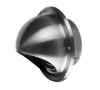 Griglia di ventilazione, rotonda, Ø 125 mm, in acciaio inox, 12,5 cm, WMN, zanzariera, rete di scarico, protezione dalle intemperie