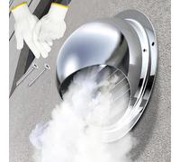 Griglia di Ventilazione Rotonda 60-150mm Griglia di Scarico in Acciaio Inox 304 Cappa di Scarico dell'Aria A Parete dalle Intemperie per Condotti Asciugatrici Cucine Garage(3.5IN-90MM)