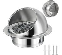 Griglia di Ventilazione Rotonda con Zanzariera, Copertura Griglia di Aerazione in Acciaio Inox, Presa d'Aria per Cucina, Ufficio, Ventilazione del Bagno(60 mm/2.3in)