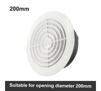 Griglia di ventilazione rotonda da 75 mm a 200 mm a parete e soffitto con facile