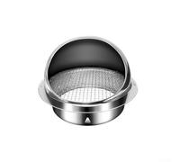 Griglia di ventilazione rotonda in acciaio inox con naso toro esterno a parete con rete integrata per cucina, camera da letto, bagno, ufficio (170 mm)