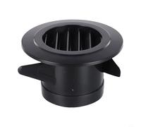Griglia di ventilazione rotonda per montaggio a parete o soffitto, diffusore d'aria in plastica ABS nera con pannello staccabile, facile da installare, 75 mm-200 mm (75 mm)