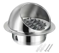 Griglia di Ventilazione Rotonda, Presa d'Aria Muro, Cappa di Ventilazione con Persiana, Copertura per Sfiato In Acciaio Inox per Casa, Bagno, Parete, Sfiato di Scarico(60 mm/2.3in)