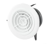 Griglia di ventilazione rotonda regolabile in ABS, dimensioni 75-200 mm, colore bianco, per montaggio a soffitto o a parete, adatta per bagno o stanza, pannello rimovibile, pulizia senza problemi