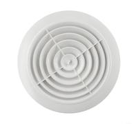 Griglia di ventilazione rotonda regolabile in ABS, dimensioni 75-200 mm, colore bianco, per montaggio a soffitto o a parete, adatta per bagno o stanza, pannello rimovibile, pulizia senza problemi