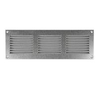 Griglia di ventilazione zincata con griglia per insetti, 300 x 100 mm, per riscaldamento e ventilazione, per interni ed esterni, senza viti